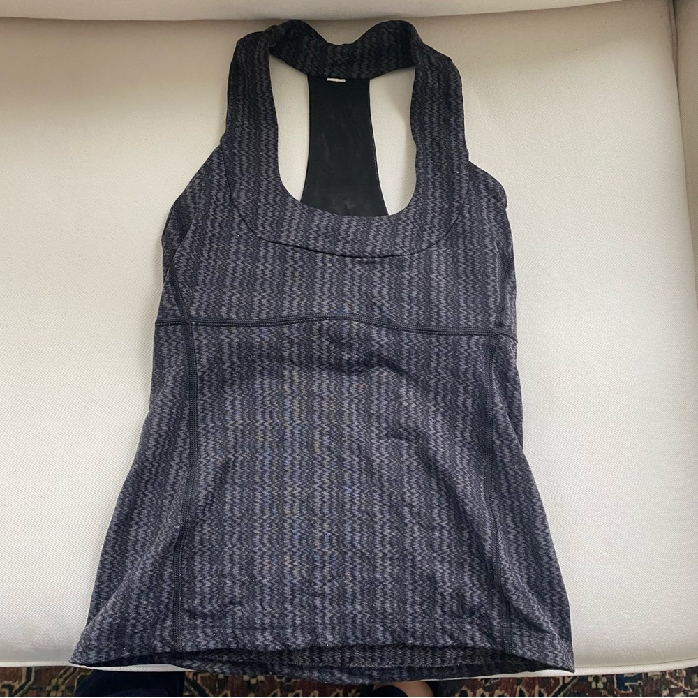 Black and Grey LuluLemon tank top